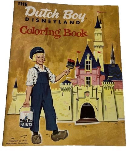 Vtg disneyland coloring - disneyland, book
